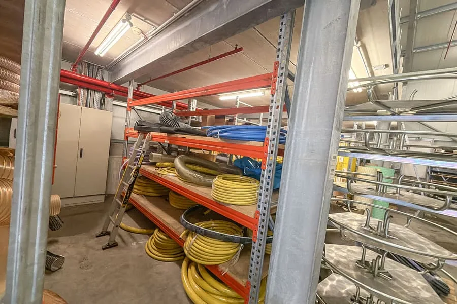 Heavy-duty shelving, approx. 3.4 linear metres