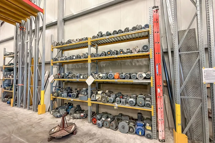 Heavy-duty shelving, approx. 4 linear meters
