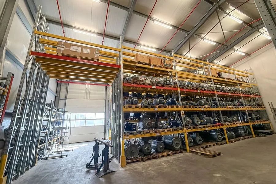 Heavy-duty shelving, approx. 36 linear meters