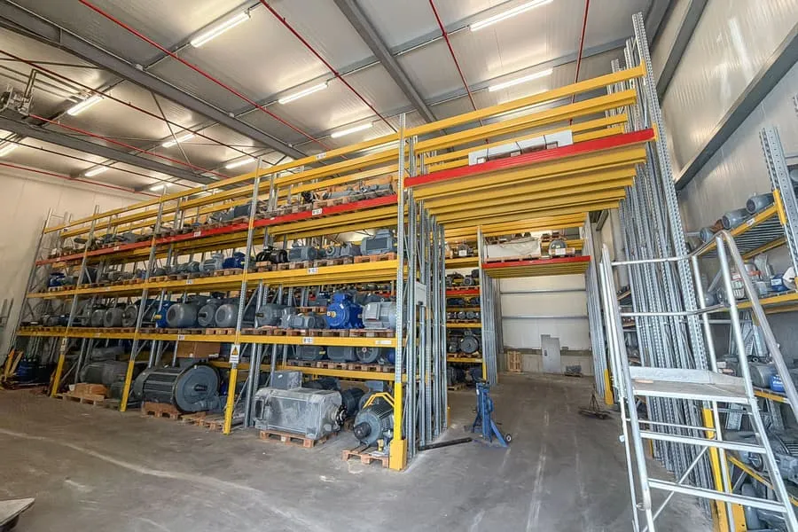 Heavy-duty shelving, approx. 36 linear meters