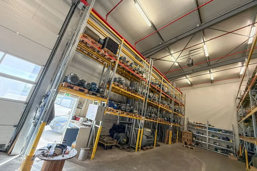 Heavy-duty shelving, approx. 26 linear meters